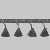 Бахрома C146-4 темно-серый с кисточками (5,5 см/45,72 м)