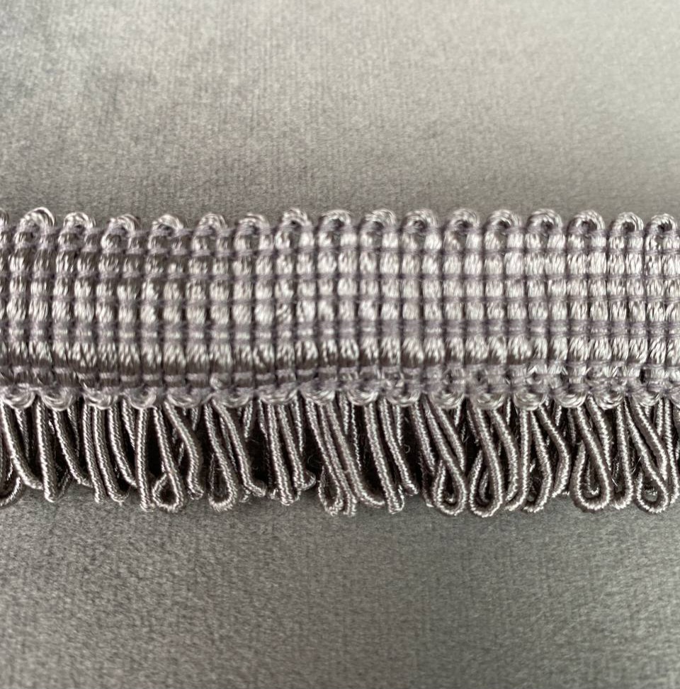 Кант с ресничками шторный "Букле" ER01-82-SILVER MirTex серый (3 см/12,5 м)