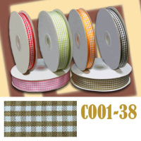 Лента в клетку 38-C001-68 оливковый (50 ярд)