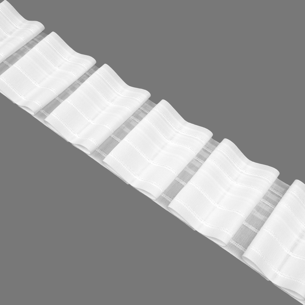 Шторная лента Бантовая 4418 (1:3) Oz-is Standart тканая 10 см/50 м (4 кармана, корд -4 шнура)