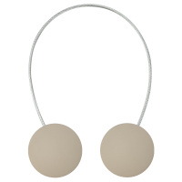 Круг 45 мм на тросе "Однотонный" №100 матовый бежевый клипса с магнитом