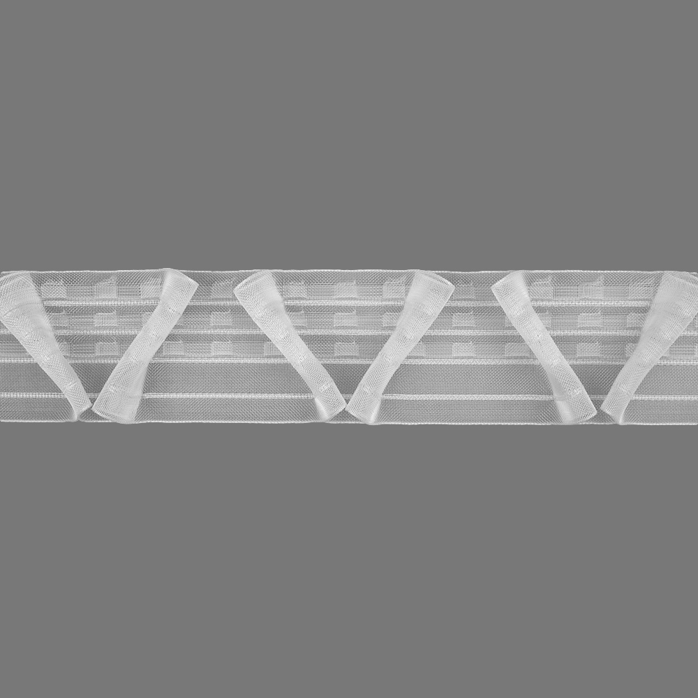 Шторная лента 4431MP (1:2) Oz-is Premium прозрачная 6,3 см/50 м (3 кармана) двойная венецианская ск