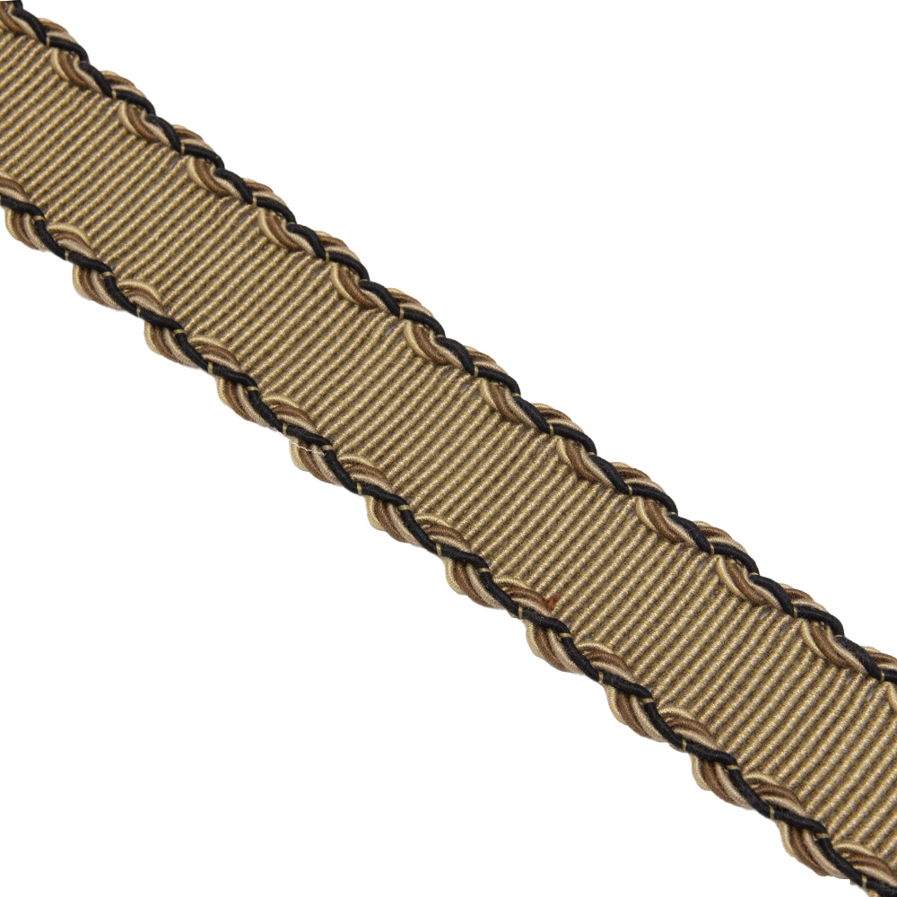 Бордюр из репса XB-2216-1 темно-бежевый с декоративным краем Коллекция №5 (ширина 3,8 см) (12,5 м)