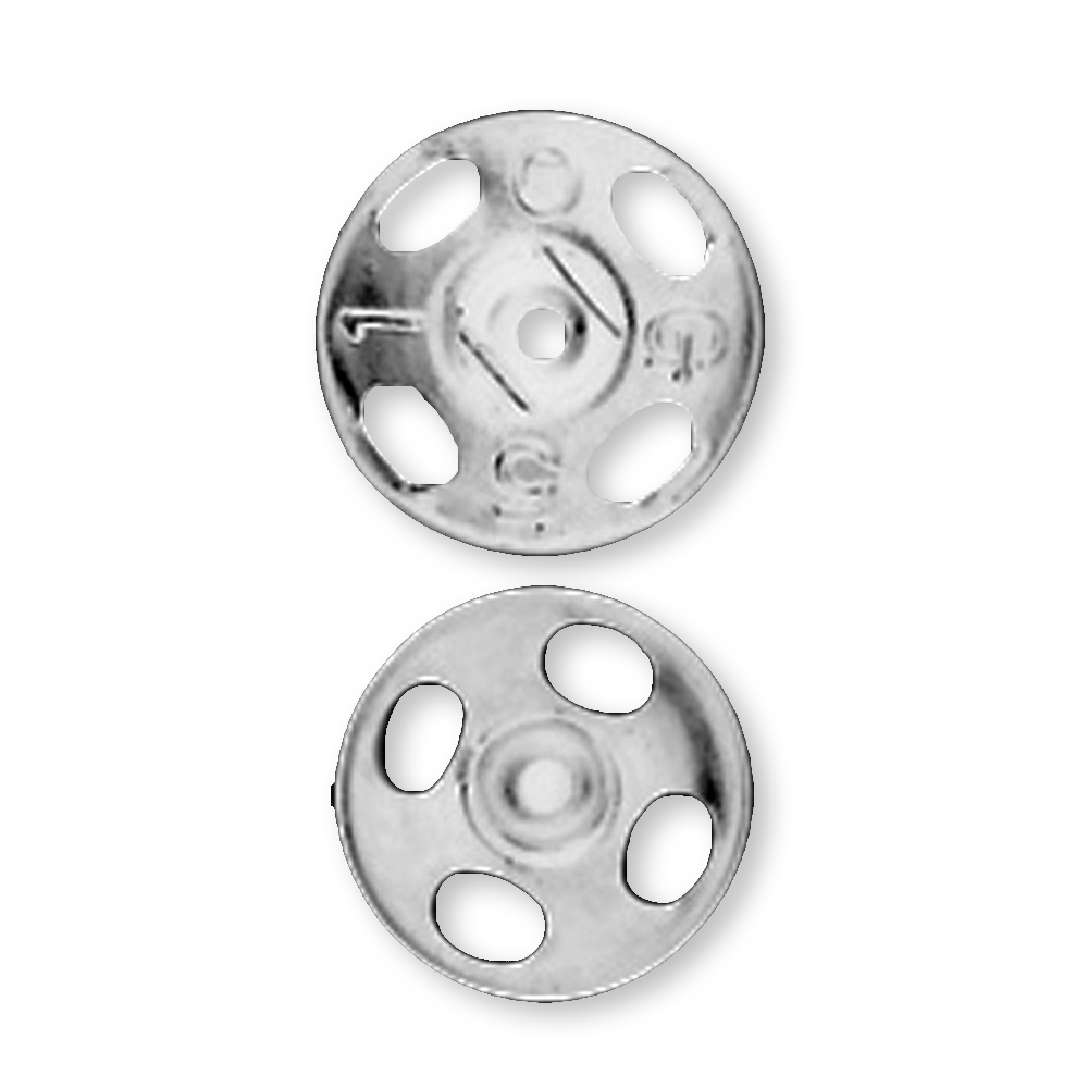 Кнопки пришивные металлические 115G-7 мм никель (144 шт)