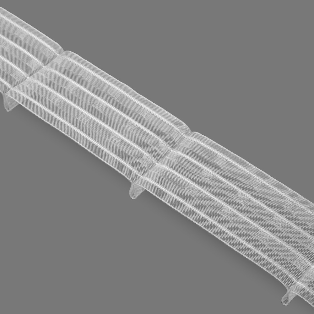 Шторная лента 3960MP(4369MP)(1:1,3) Oz-is Premium прозрачная 6,5 см/50 м (3 кармана, корд -4 лески)