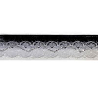 Тесьма к/з FC0354-UG1286 черно-белый (45,72 м)