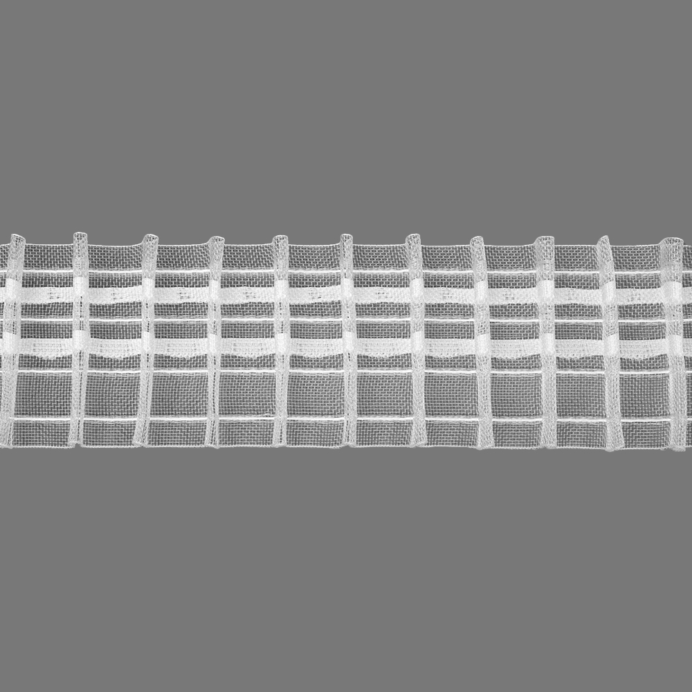 Шторная лента Oz-is AV2701CМ эконом прозрачная, (К=1:2, корд-4 шнура) 6 см/50 м