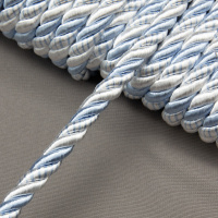 Шнур витой SH006 белый/голубой (d7-9 мм) (25 м)