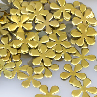 Стразы-металл россыпь 11mm цветок золото (уп. 1400 шт)