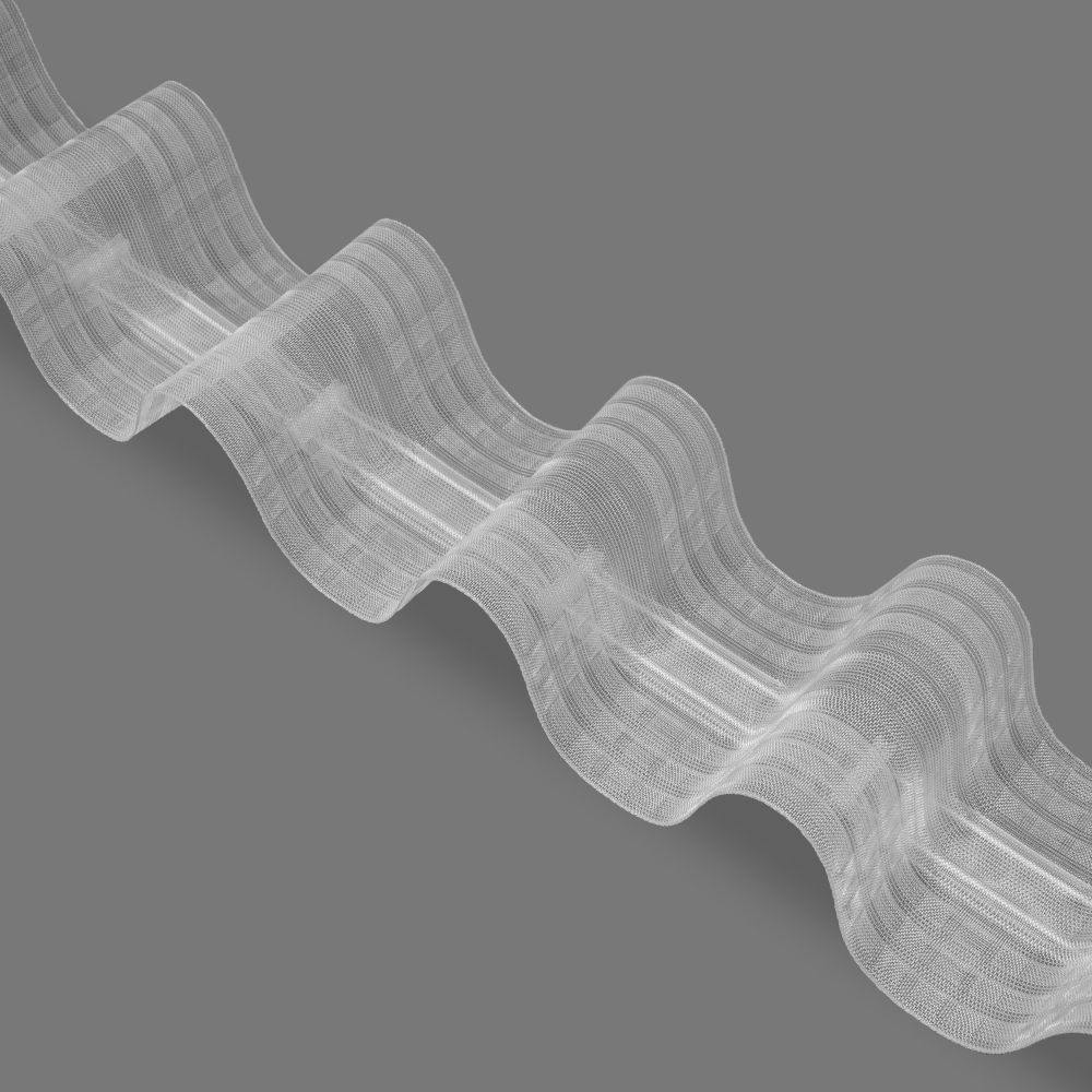 Шторная лента Волна BK-23/Soft (1:1,5) Oz-is Premium прозрачная 10 см/50 м