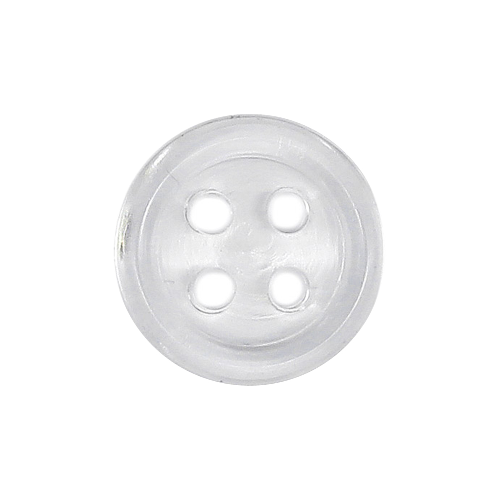 Пуговица с ободком 14/4 прозрачная (2000 шт)