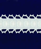 Кружево вязанное 0177H белый, 1.8 см,  (25 ярд)