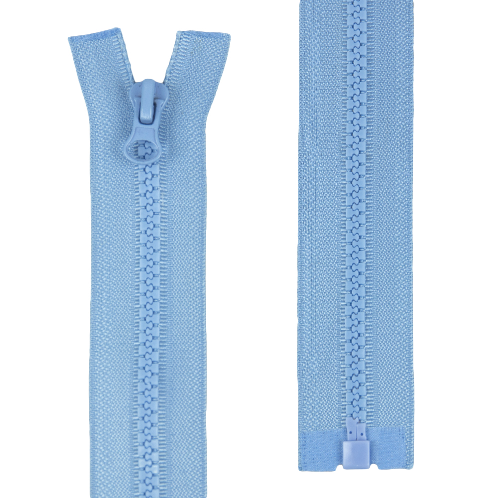 Молния тракторная разъемная Т5 (1-замок) 55 см №331 тем-голуб, УСИЛЕННОЕ ЗВЕНО (пуллер-овал) (10 шт)