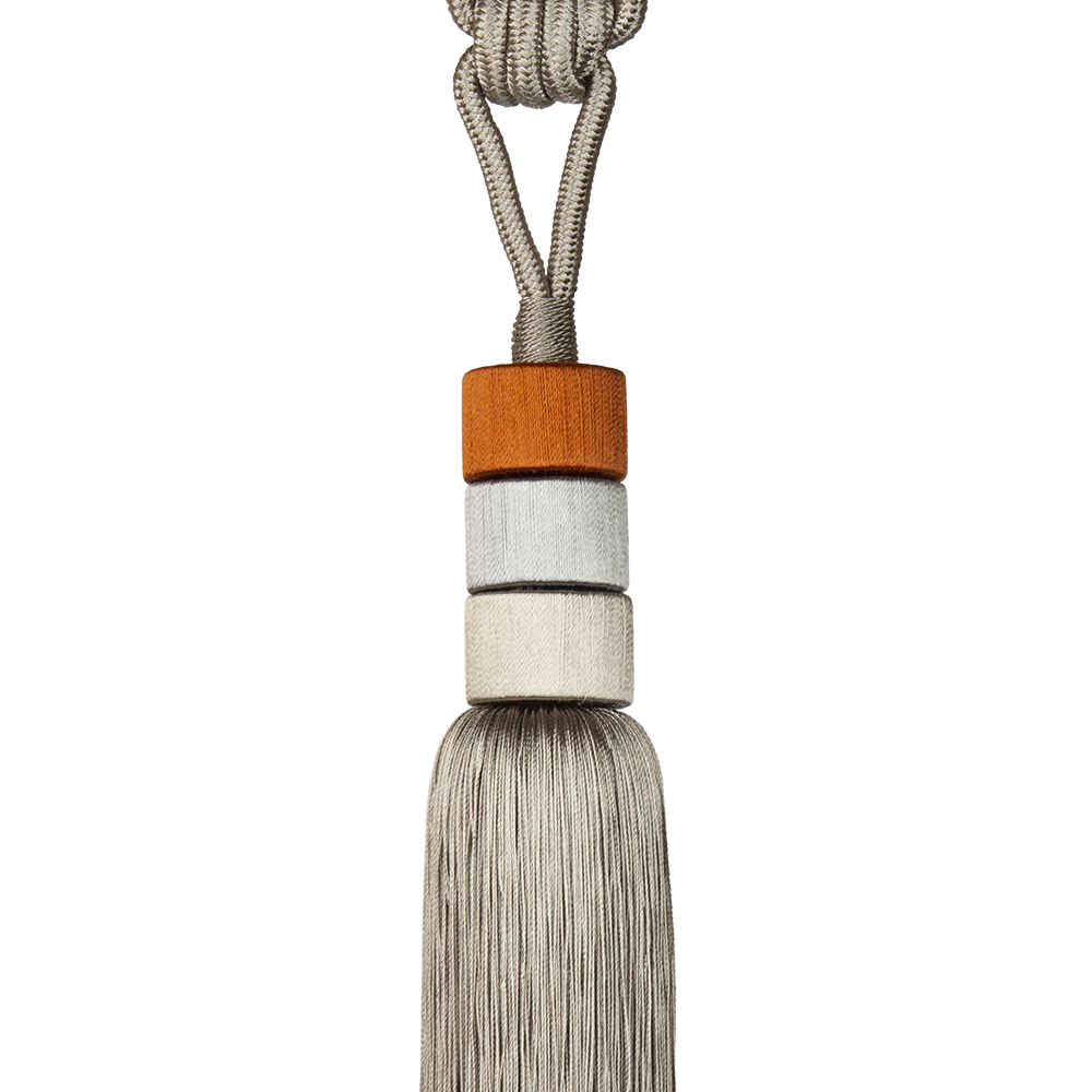 Кисть подхват для штор ТР2299 G26 MirTex серо-бежевый/ кирпичный/серый (BEIGE) (L78/33см)
