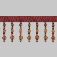 Бахрома для штор из стекляруса 158-61/B192 терракотовый (20 м)