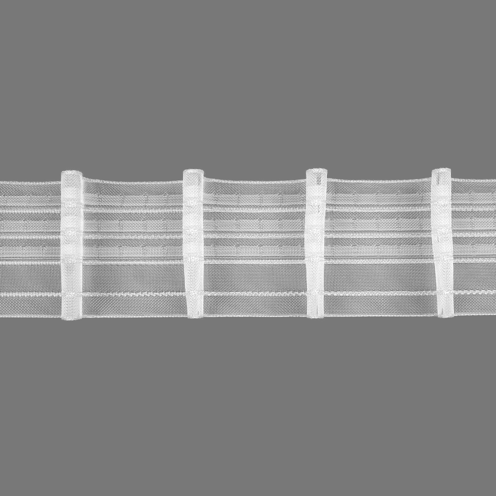 Шторная лента 4452MP/big (1:2) Oz-is Premium прозрачная 6,4 см/50 м (3 кармана, корд-4 лески)
