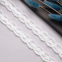Тесьма кружево 68A-1-UG1286 белый (45,72 м)