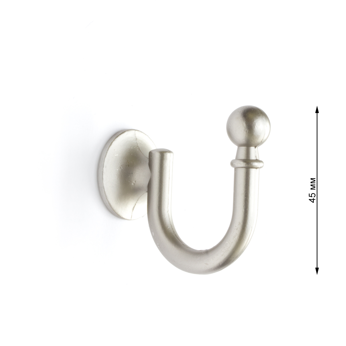 Крючки для подхватов A13-6 Mirtex матовое серебро (2 шт)