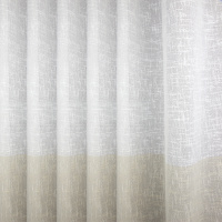 Ткань для штор тюль с утяжелителем 2110-Т V7 белый/бежевый "под лён"  280 см (30 м±)