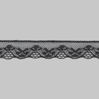 Кружево капроновое 325 (229-1) черный, 1.7 см, (365,76 м/22,86 м)