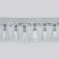 Бахрома с кисточками 9167MRT-V15 серый (10 см/25 м)