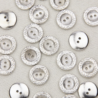 Пластиковая пуговица C833 28L размер (17,78 мм) никель (500 шт)