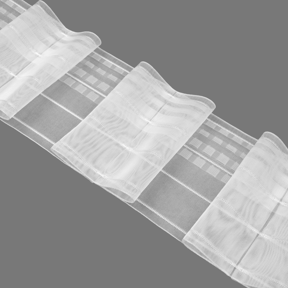 Шторная лента Банты 4422МР (1:2,5) Oz-is Premium прозрачная 15 см/50 м (4 кармана, корд-4 лески)