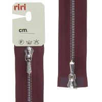 Молния металл Riri, ni, слайдер tropf, 4 мм, разъёмная двухзамковая, 80 см, цвет 2411, бордовый 3301