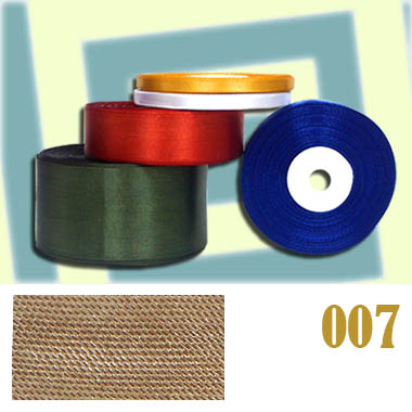 Лента атласная двухсторонняя 007 серая (1/2") (100 ярд)