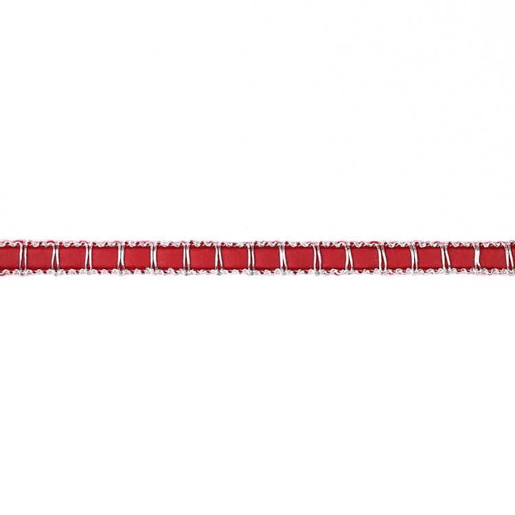 Тесьма кожзам 8840 красный (45,72 м)