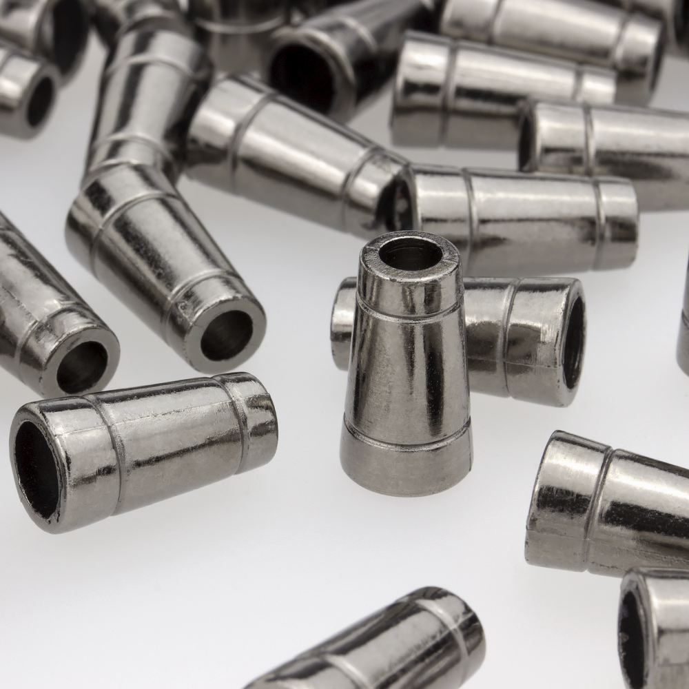 Концевик наконечник для шнура 4мм пластиковый 3330 темный никель (100 шт)