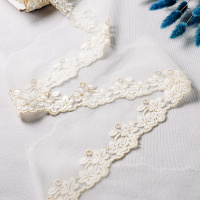 Тесьма 68929-D103  молочн/золото Тесьма шир.10см/уп.13,716м