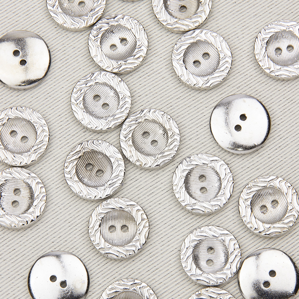 Пластиковая пуговица C833 28L размер (17,78 мм) никель (500 шт)