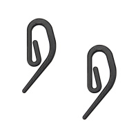 Крючок MirTex пластиковый УСИЛЕННЫЙ 008 черный "Улитка" (100 шт)