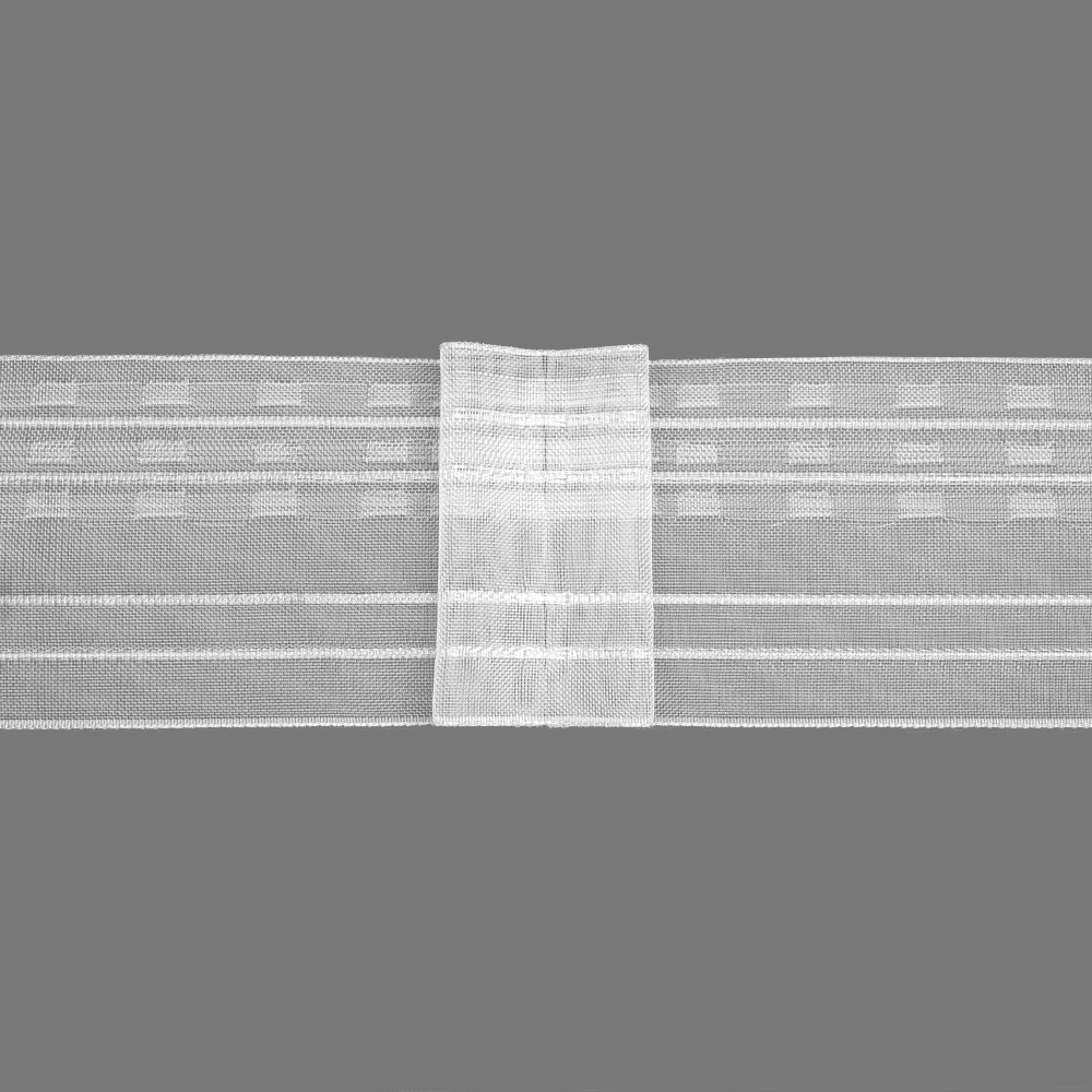Шторная лента 4355MP (1:1,65) Oz-is Premium прозрачная 8 см/50 м (3 кармана, корд -4 лески)