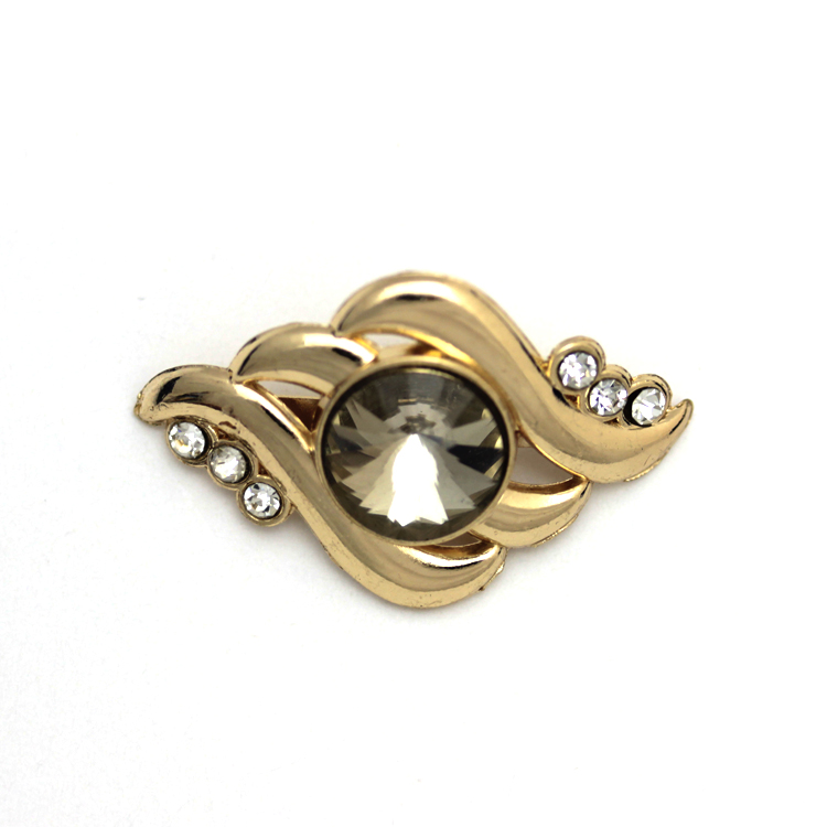 Эмблема-усик со стразами 15411 русское золото (уп. 10 шт)