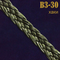 Шнур кожзам плетеный 30-B40 хаки (45,72 м)