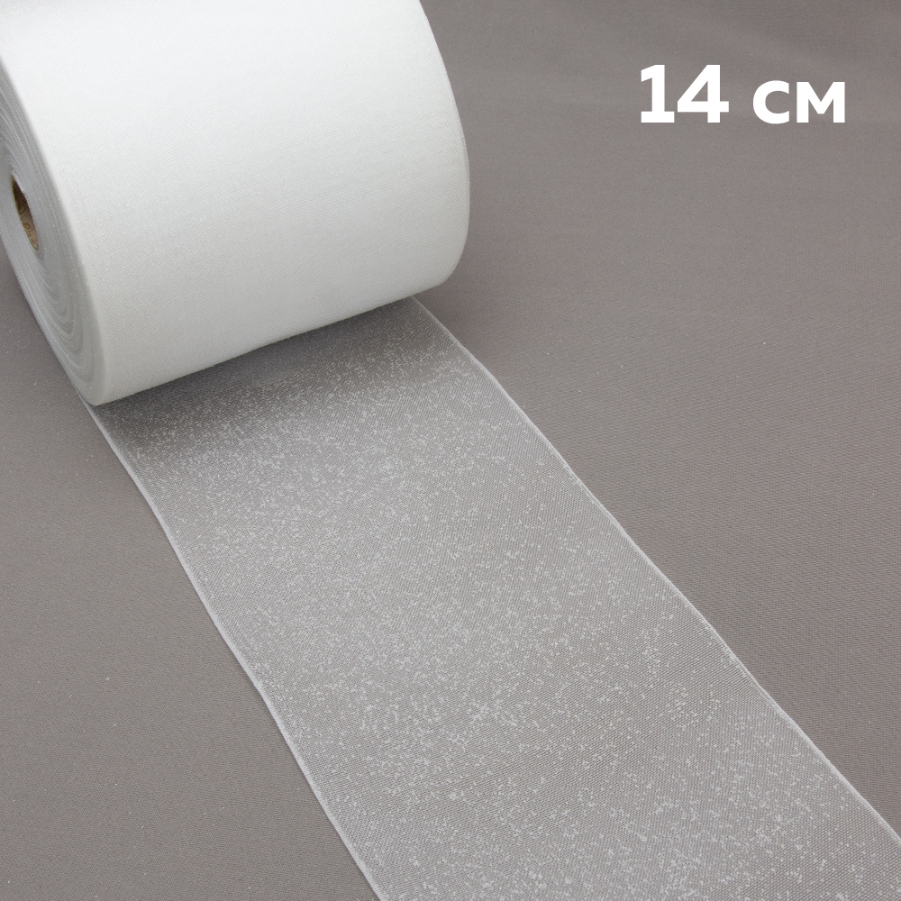 Люверсная термоклеевая лента прозрачная 14 см (50 м)