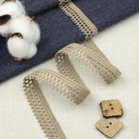 Кружево вязаное 6316 льняной (шир. 22 мм/25 м, 82% хлопок, 18% ПЭ)