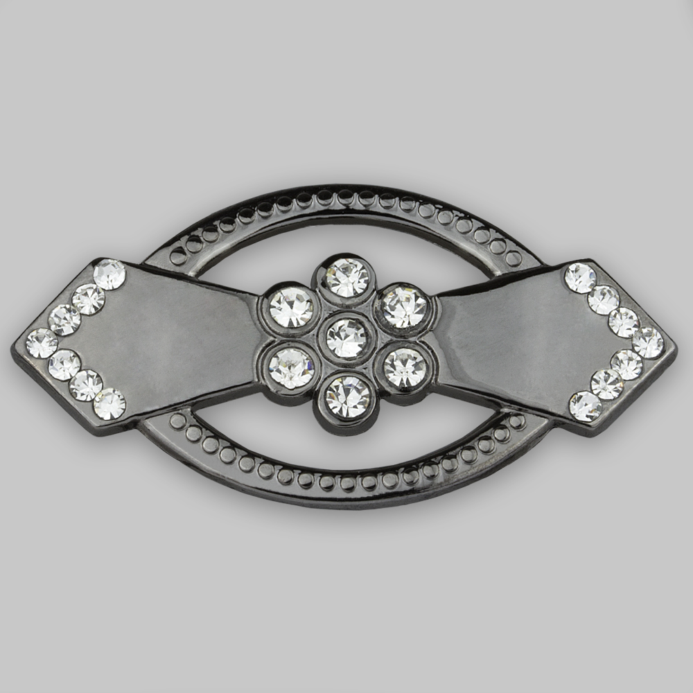 Эмблема-усик со стразами 13775-UG темный никель (10 шт)