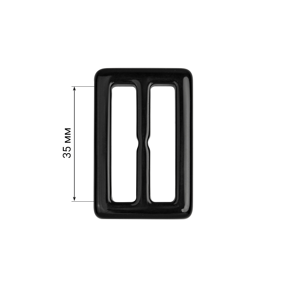 Пряжка пластиковая WY011(3,5 cм) черный (20 шт)