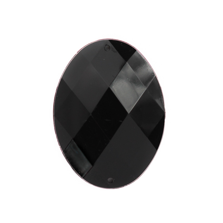 Стразы пришивные Овал CXZI 30*40 мм 1# черный (50)