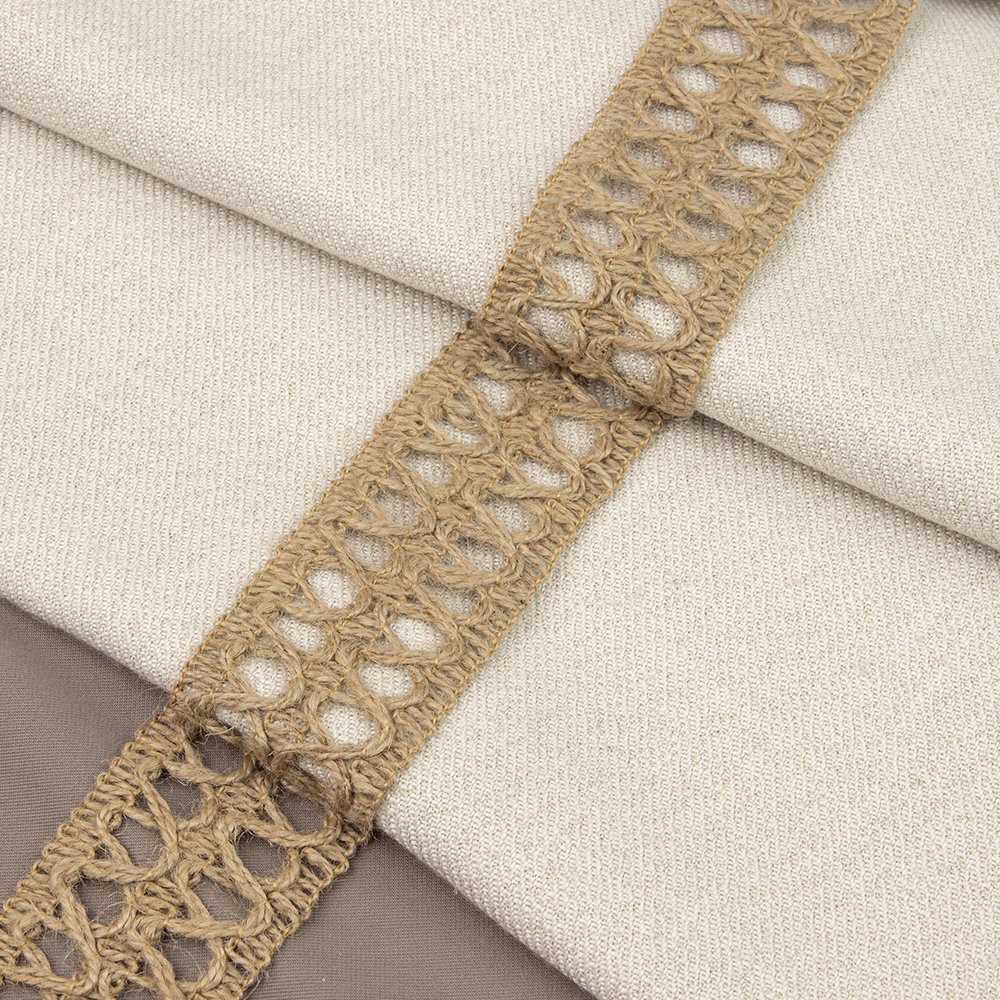 Джутовый текстильный бордюр "Batch jute" Т6.23-8 (ширина 5 см)(уп.12,5 м)(усадка 0%)