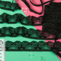 Кружево эластичное 103.0004 черный, 32 мм/100 м