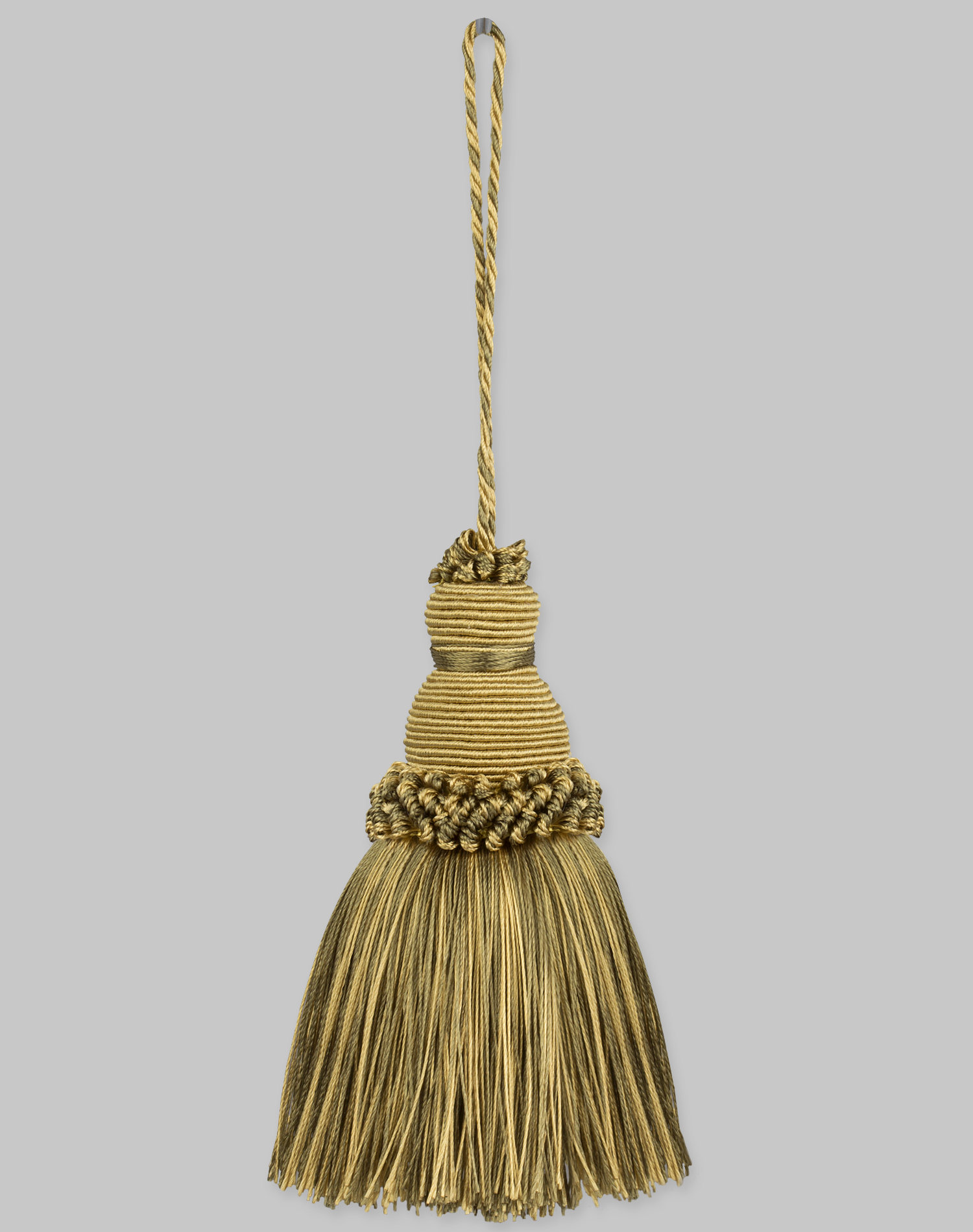 Кисти для штор IKTJ-7 золото/бежевый/меланж (L 13 см ) "ДАМАСК"