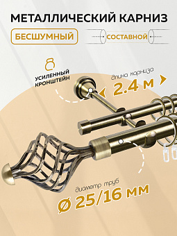 металлический настенный карниз для штор