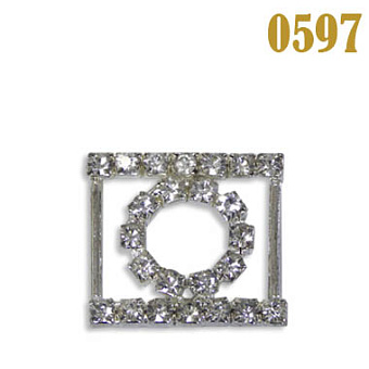 пряжка застежка металлическая со стразами