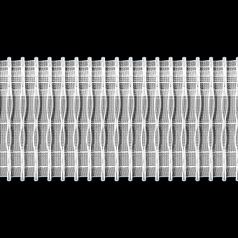 шторная лента с фиксированной карандашной сборкой