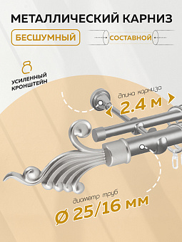 металлический настенный карниз для штор
