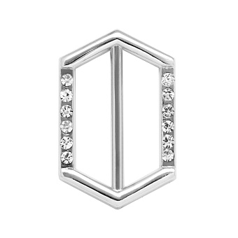 пряжка застежка металлическая со стразами